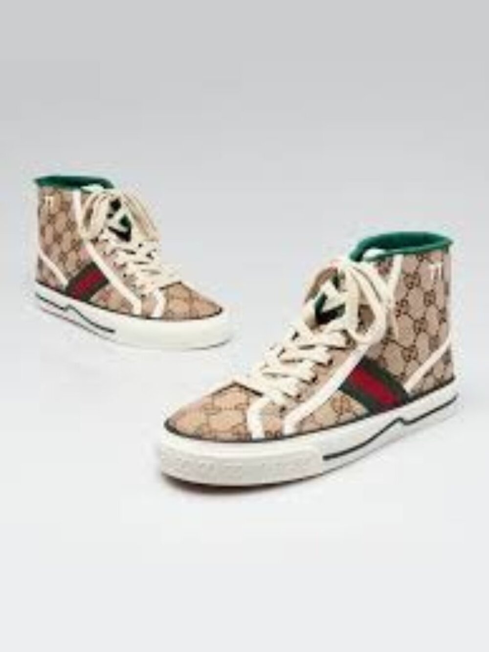 Gucci Women's Tennis 1977 GG High Top Sneakers Size 37.5 7.7